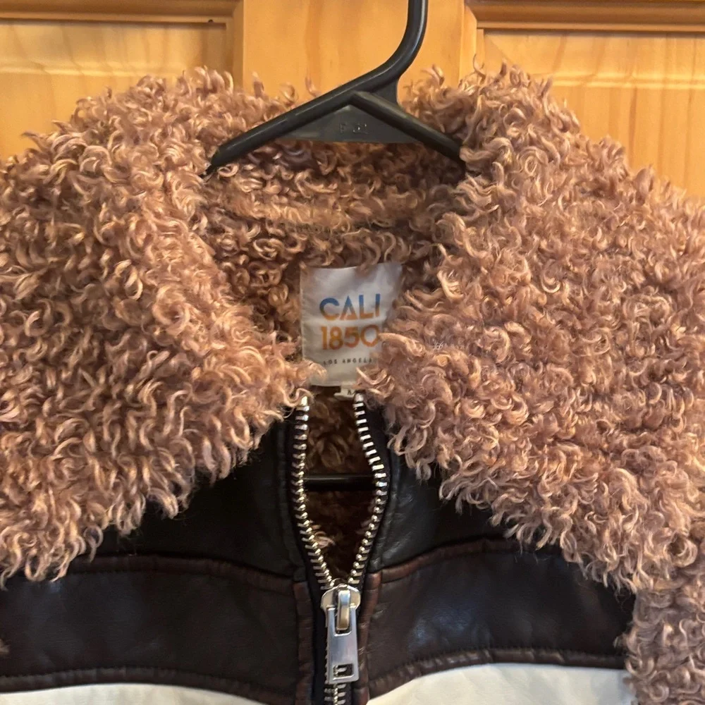 Brown and Cream Faux Fur Vest - Picture 3 of 12